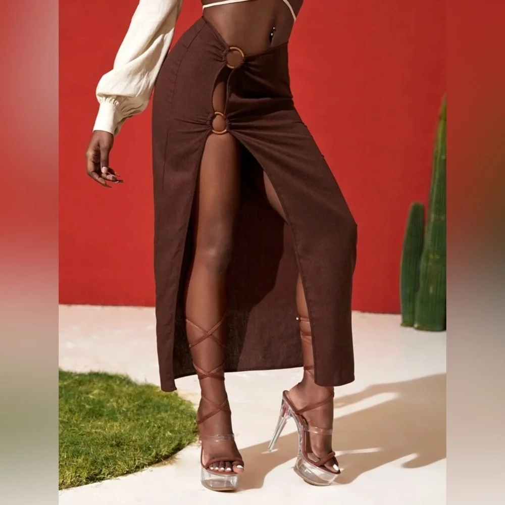 Brown Ring Skirt - Picture 13 of 14